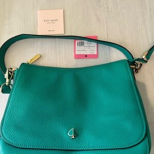 kate spade Fuji Green Leather CROSSBODY Bag NWT